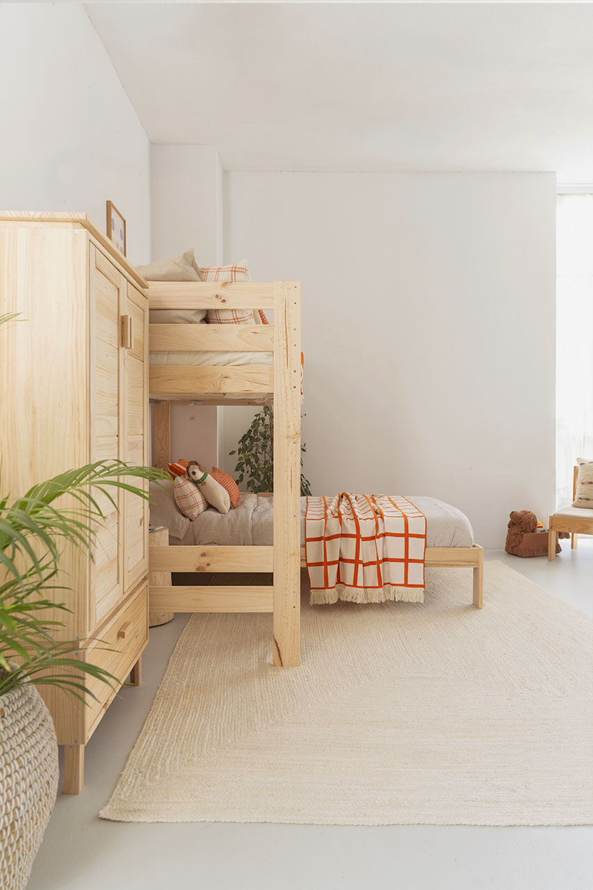 Imagen de ambiente 7 para:Cama semi alta con espacio debajo para ni&ntilde;os y adultos